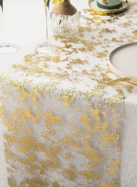Sparkle Metallic Gold Thin Table Runners Gold/Silver Sequin