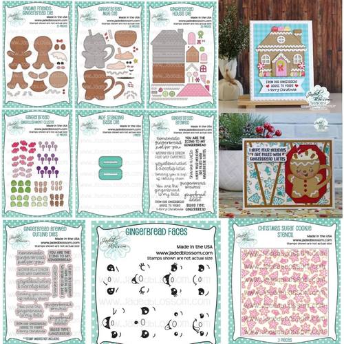 Christmas Gingerbread Teacup House Clear Stamps Metal Cuttin