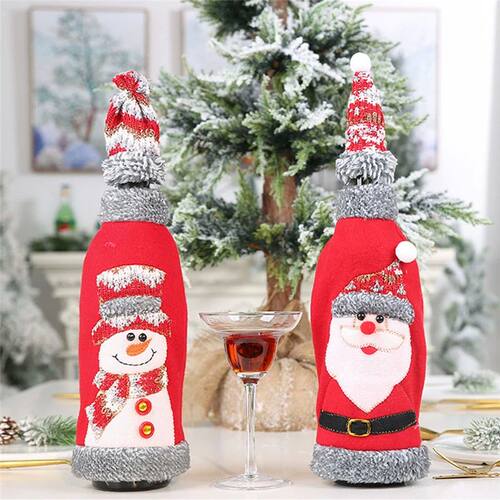 Christmas Decorations for Home Santa Claus Wine Bottle Cover