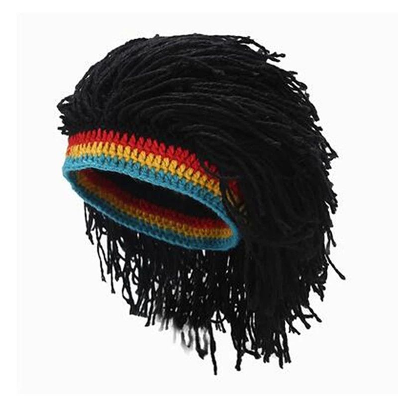 Rasta Wig Beanie Men's Caps Hip Hop Cap Handmade Crochet Win