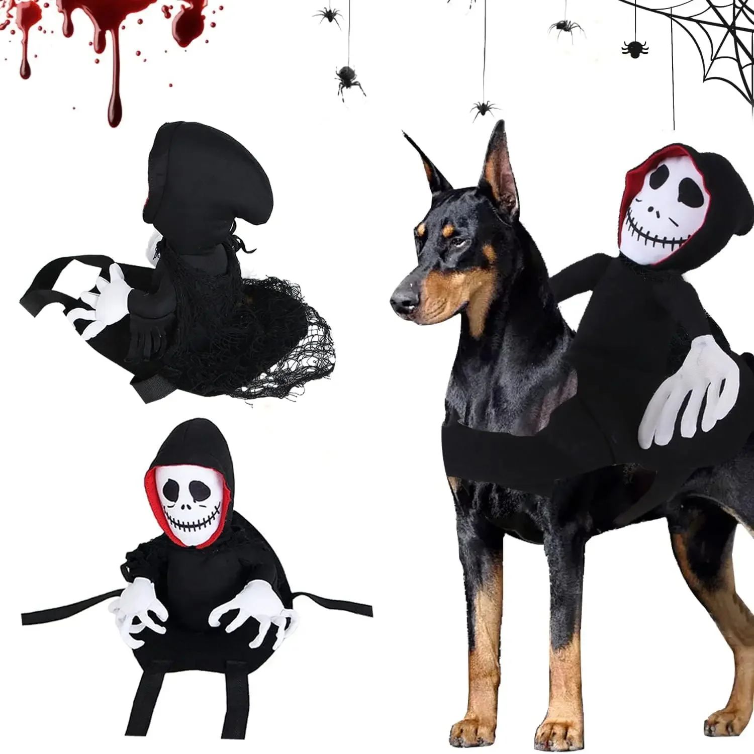 Halloween Pet Costume Ghost Costumes for Dogs Pets Party Cos