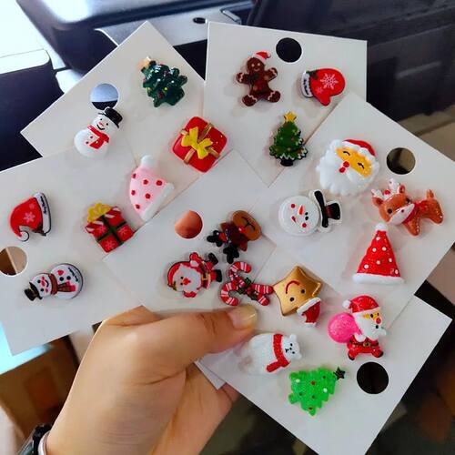 3PCS/Set Christmas Brooch Badge For Women Kids Xmas Jewelry