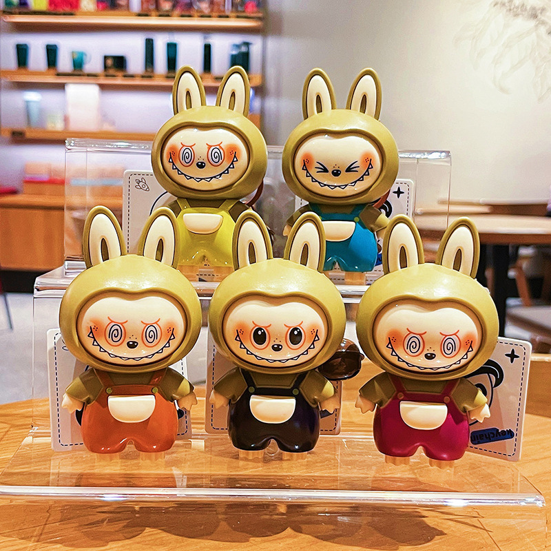 可爱搞怪拉布布按压变脸解压玩具