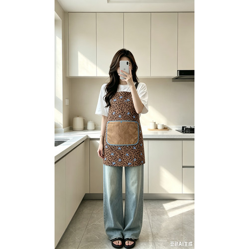 免系带大口袋防水防油可擦手围裙
