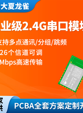 大夏龙雀2.4G无线射频收发一体模块2M高速UART串口透传免开发NR11
