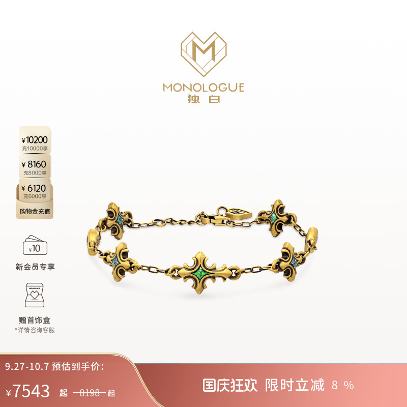 周大福monologue复古黄金手链