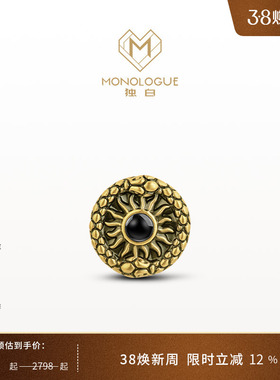 MONOLOGUE独白北纬三十度生肖蛇盘蛇复古黄金转运珠男士MR1759礼