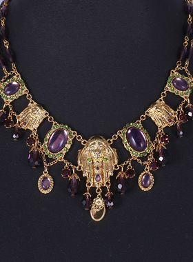 中古气质流苏多层复古晚宴项链