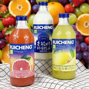 瑞橙甄选果汁饮料红西柚/双柚汁/老酸奶风味饮品大瓶婚宴宴请900g
