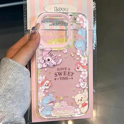 迪士卡通适用苹果17手机壳新款iphone16/15/14promax可爱13pro镜头全包12pro透明11pm硅胶xr女xs/max软壳plus
