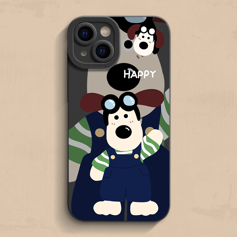 吊带狗iPhone15手机壳苹果14promax个性13创意12高级11新款xr保护套mini男女16液态xs硅胶se3软卡通7/8plus潮