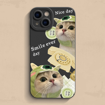 电话猫猫iphone15/16/17手机壳11苹果14promax硅胶xs防摔xr全包液态8plus软壳13卡通可爱mini个性12适用Ultra
