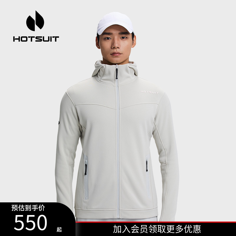 后秀加绒保暖运动男外套