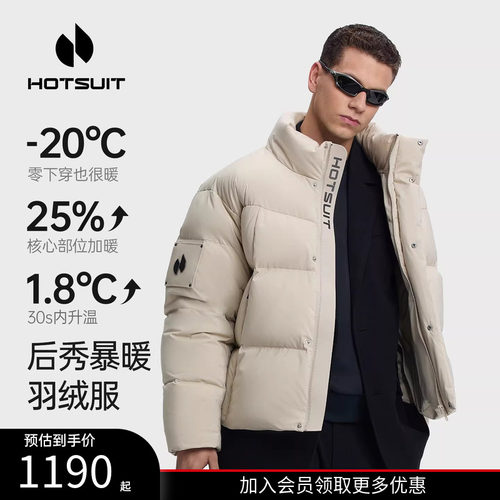 后秀保暖立领男款短款羽绒服
