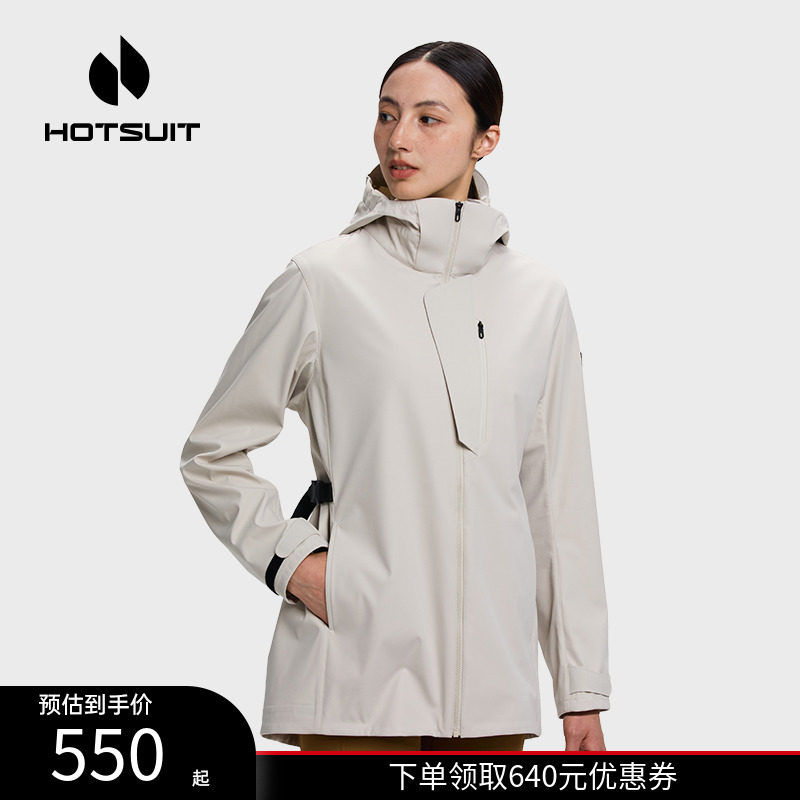 hotsuit后秀运动风衣女士2025春季新款防风拉链户外跑步休闲外套