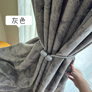 特价 外贸出口英国窗帘高档雪尼尔遮光窗帘轻奢复古 促销