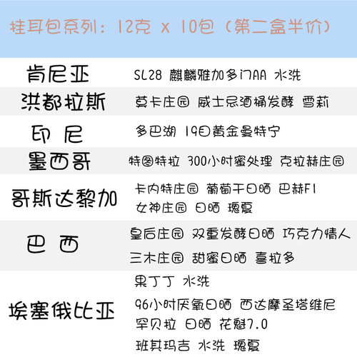 【Leo's Coffee】精品咖啡挂耳包12克*10包每盒