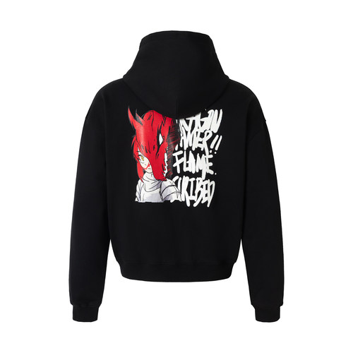 2727WORLD 法老 炎龙少女印花开衫卫衣国潮美式复古街头