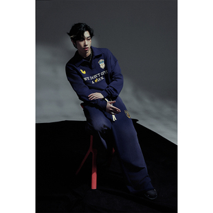 复古美式 卡通印花polo卫衣套头 街头国潮流休闲 法老 2727WORLD