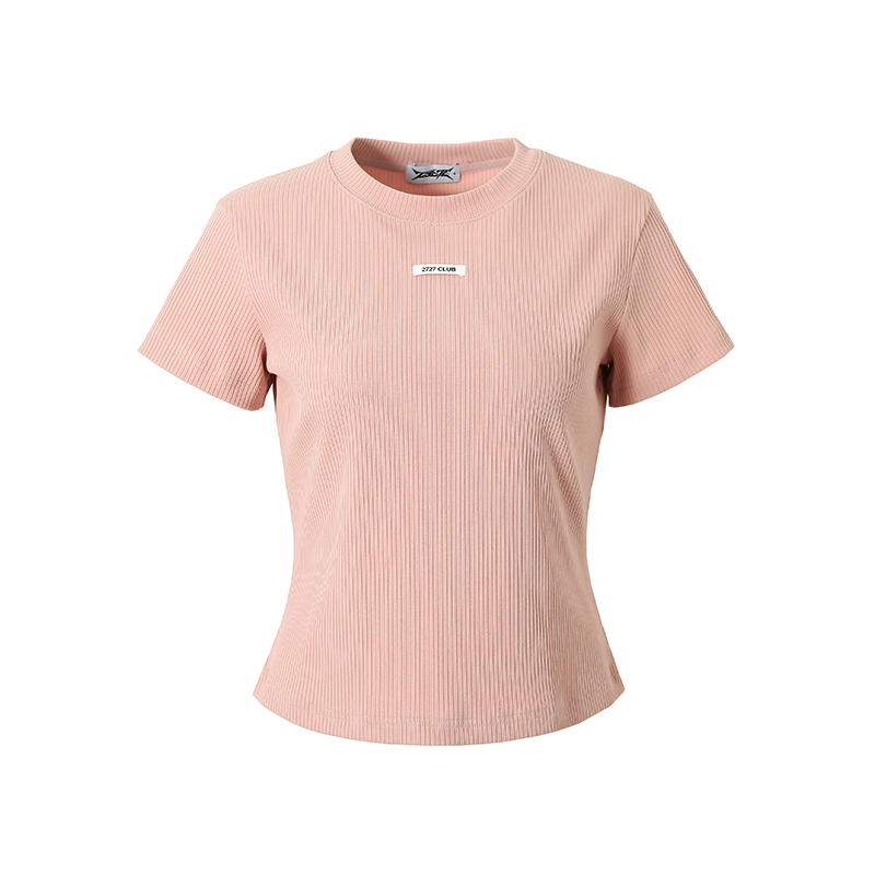 2727WORLD针织短袖T恤