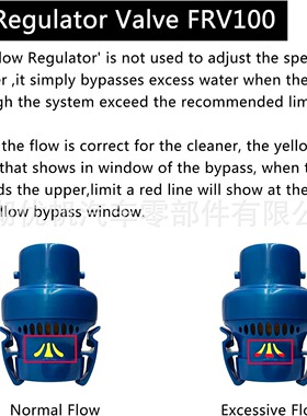 用于MX8MX6系列机器人水池清洁器的FRV100流量调节阀水泵游泳池