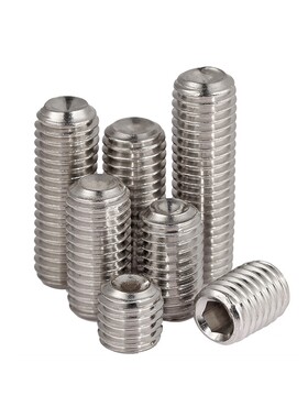 304不锈钢DIN916凹端内六角紧定螺钉GB80无头螺丝316机米顶丝M3.5