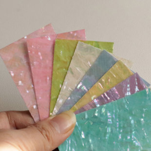 4cm 7cm超闪彩光戒指贝壳贴纸天然鲍贝立体贴花指甲贴纸饰品配件