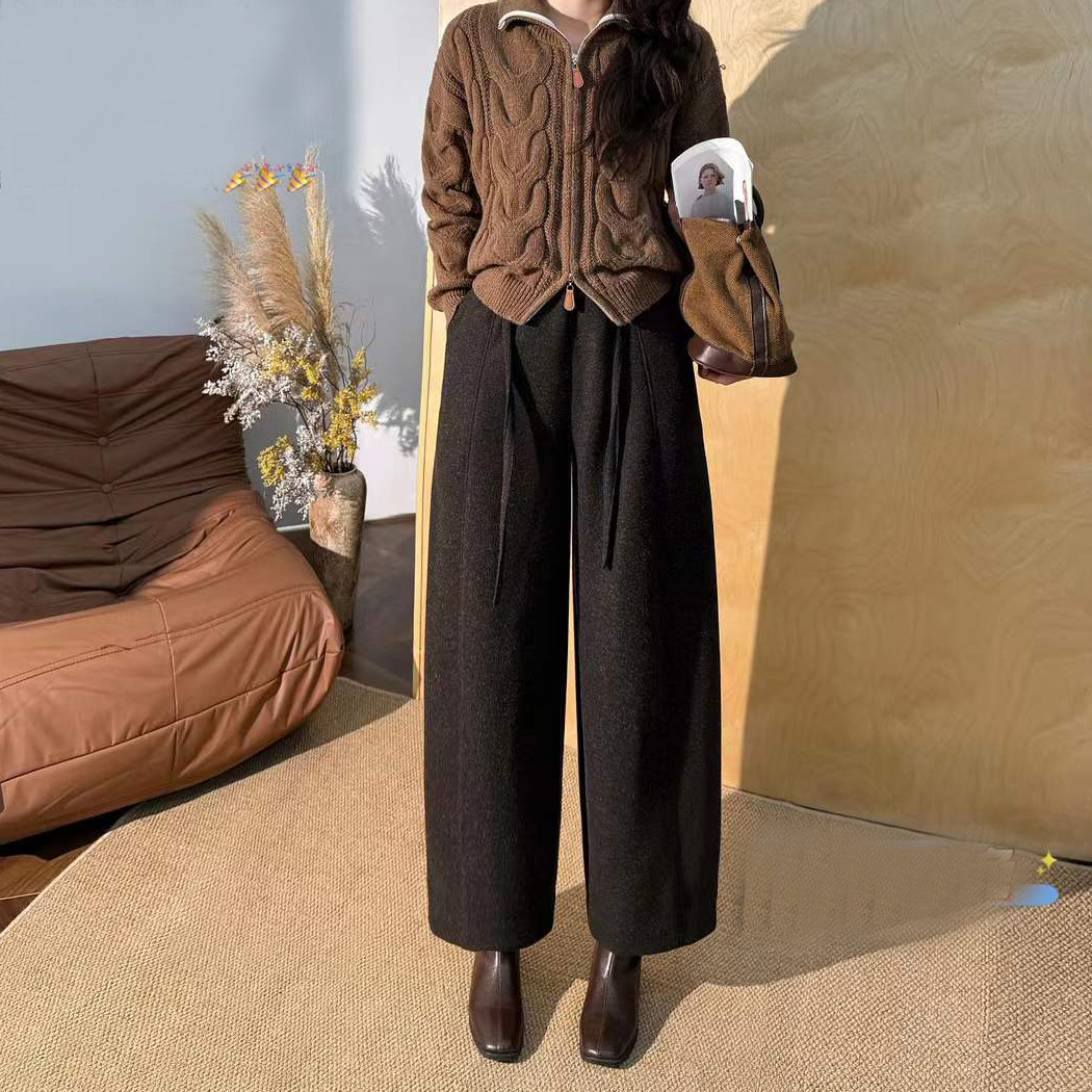 玉丰情丝2025冬新款宽松气球裤