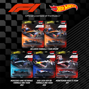 Hotwheels风火轮合金车模F1赛车模型奔红牛驰迈凯伦哈斯车队金标