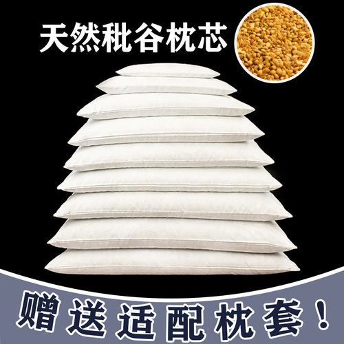 枕头颈椎舒适单人儿童成人棉秕谷