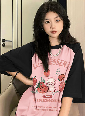 重磅纯棉oversize潮牌短袖女
