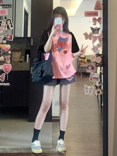 重磅260g半袖复古oversize纯棉女