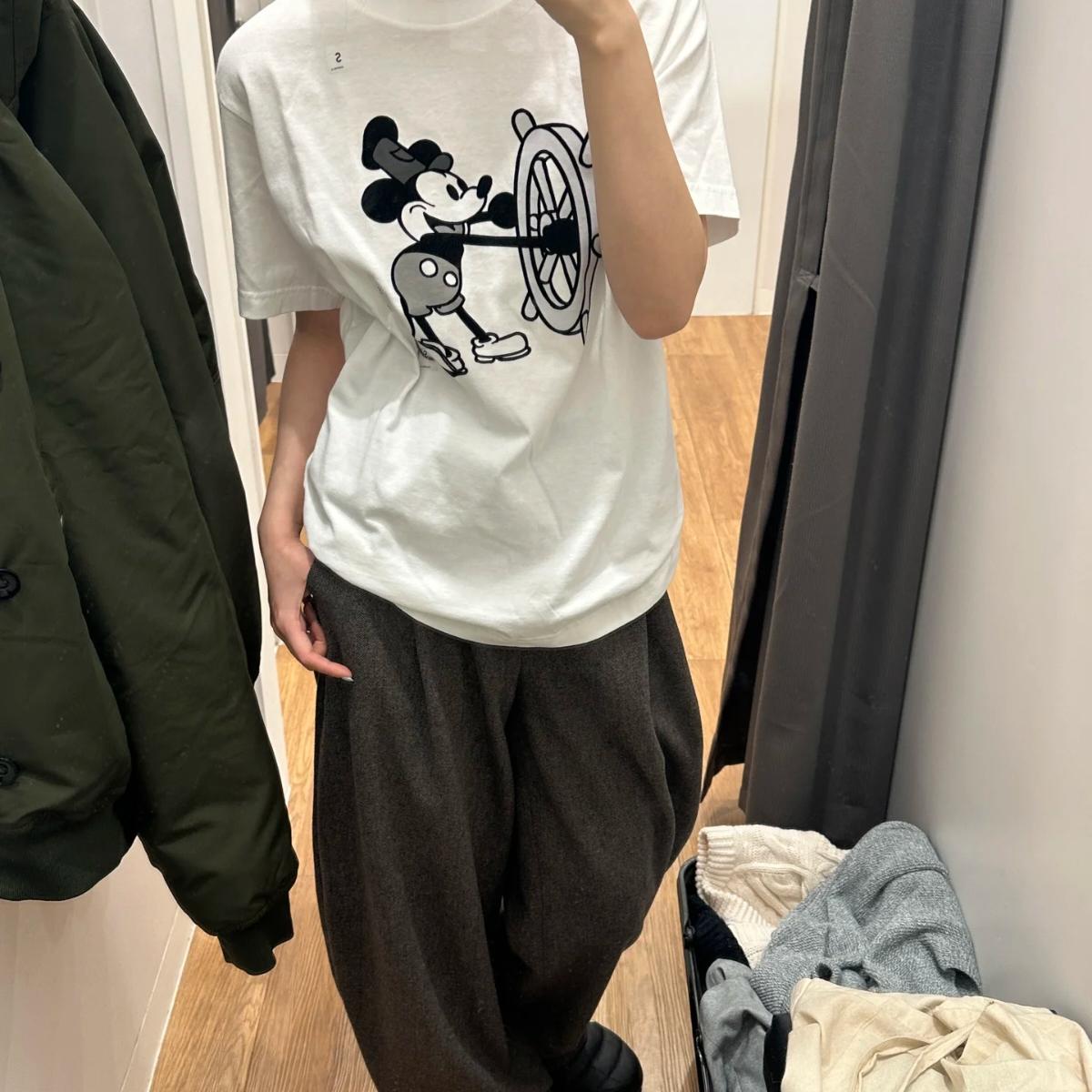 特大码体恤2025新款趣味米奇重磅纯棉短袖t恤女夏季宽松遮肉上衣
