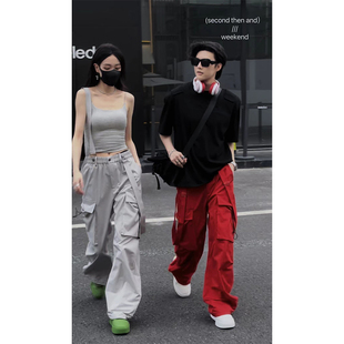 阔腿复古潮流高街嘻哈小众设计感可拆卸背带裤 龙叨叨2024新款 工装