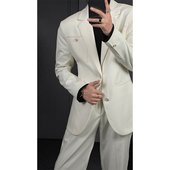 高级感设计款 西装 套装 龙叨叨2024新品 英伦气质商务休闲西服西裤 男