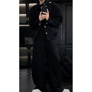 龙叨叨2024秋季新品重磅立领设计款夹克套装简约休闲运动长裤外套