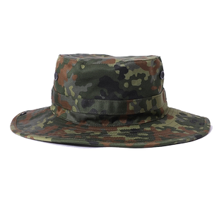 德国公发军版原品德军斑点迷彩帽奔尼帽军迷战术户外大檐圆边帽子
