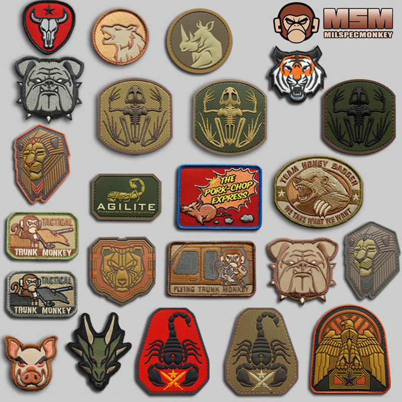 美国MSM战术猴子 刺绣臂章魔术贴军迷个性贴章背包贴服装布标肩章,户外/登山/野营/旅行用品,勋章/臂章/肩章/纪念章,淘宝优惠券,粉丝福利购,淘宝优惠卷