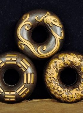 复古鎏金大清年龙纹金条金砖招财聚财居家书房镇纸镇尺仿古摆件