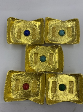 古代金条钱币金元宝小黄鱼金块金币金砖仿古黄铜把玩仿真