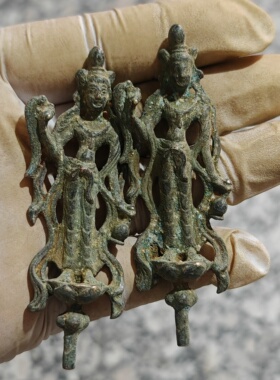 铁壳锈插佛 藏式尼泊尔复古观音铜佛 老铜老模,单个价格