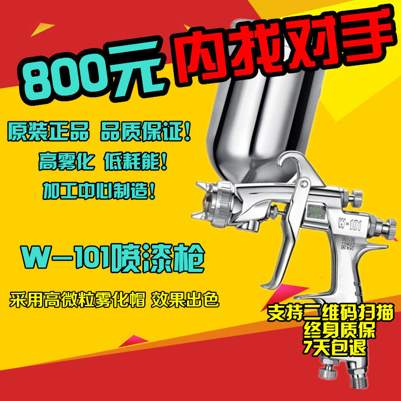 原装正品W-101油漆喷枪 w-71上下壶汽车家具面漆高雾化W-77喷漆枪