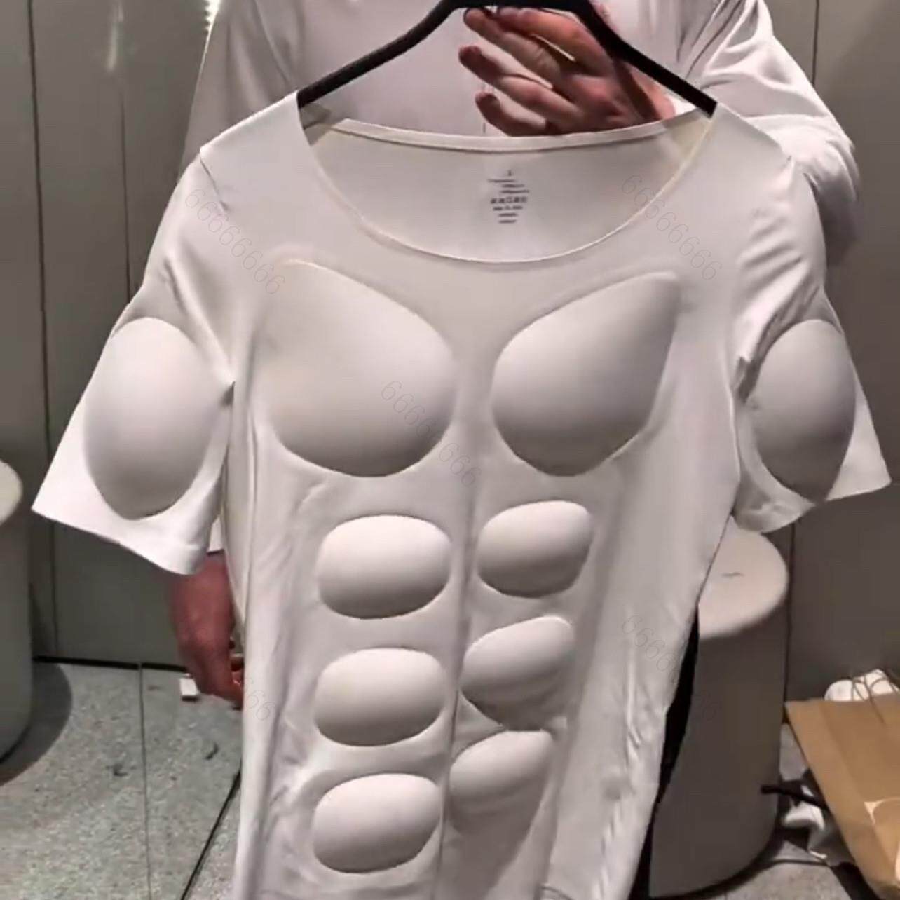假肌内衣COS服装T恤立体增肥衣男士隐形假肌肉彷真腹肌胸肌衣服