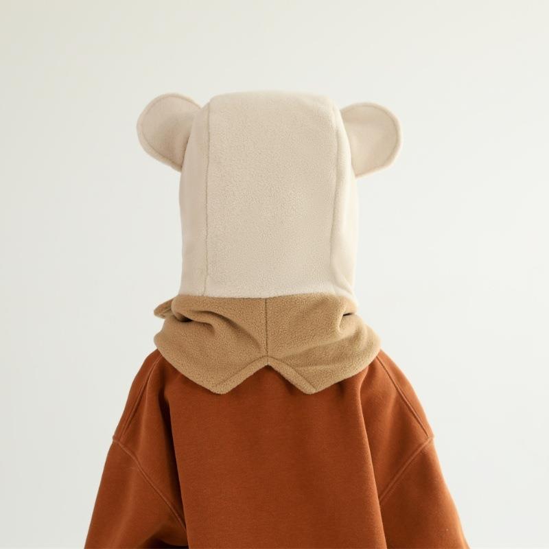 女童儿童帽子围巾一体式