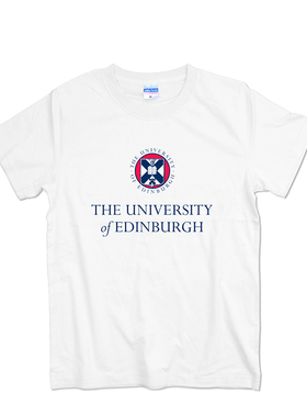 Edinburgh 爱丁堡大学T恤夏季短袖纯棉圆领男女青少年学生班服T恤