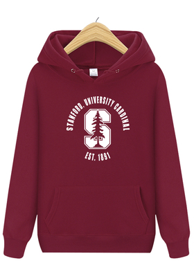 Stanford 斯坦福大学卫衣套头连帽男女秋季加绒加厚宽松长袖外套