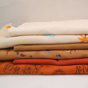 日单贵牌Be酵素洗100%棉针织布料睡衣外套卫衣裤运动休闲碎花毛圈