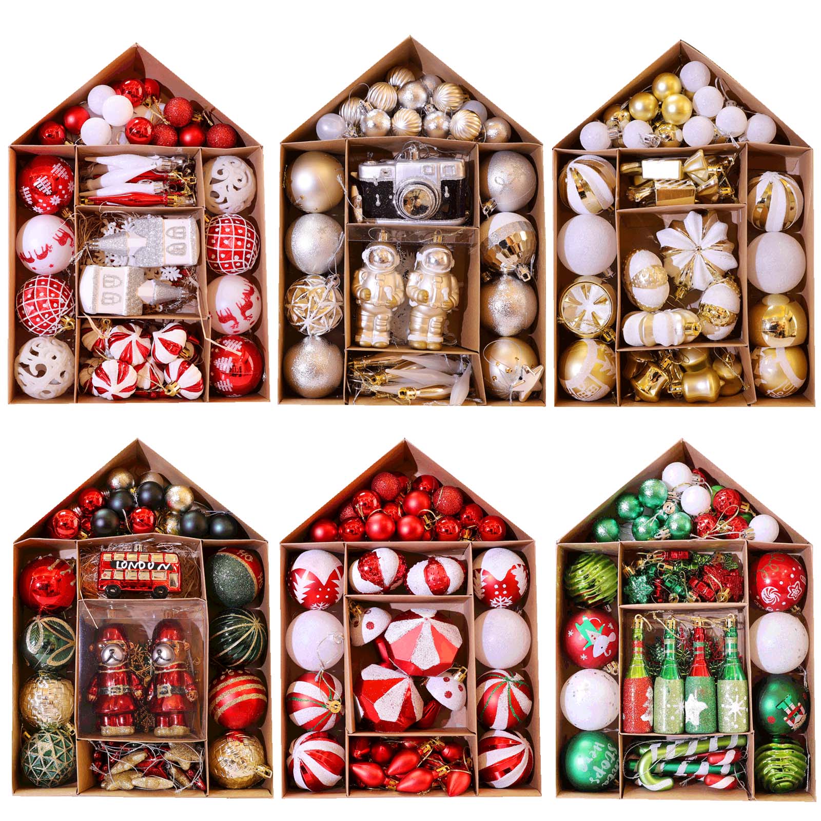 圣诞节装饰品圣诞球套装树灯挂件
