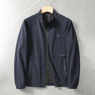 立体版型+防水透气！品牌撤柜春秋立领休闲夹克男士商务通勤外套