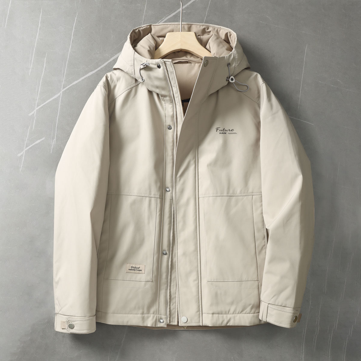 高蓬松90绒+防风防水！品牌撤柜冬装男士休闲连帽羽绒服保暖外套